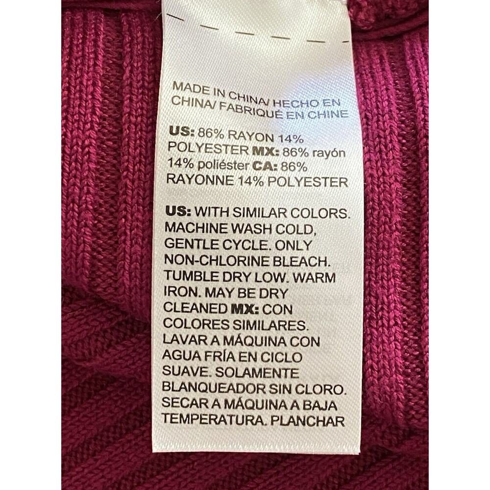 Chico’s NWT Avery Boat Neck Rib 3/4 Sleeve Pullover Sweater Pink/Berry Size‎ L/2 - Picture 8 of 12